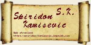 Spiridon Kamišević vizit kartica